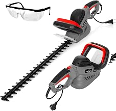 LEHMANN Elektro-Heckenschere, 61 cm Messerlänge, 20 mm Schnittstärke, maximale Leistung 1800 W, Anschlagschutz, ergonomischer Griff & Leicht 3,7 kg, Heckenschneider für Hecken und Sträucher, Grau