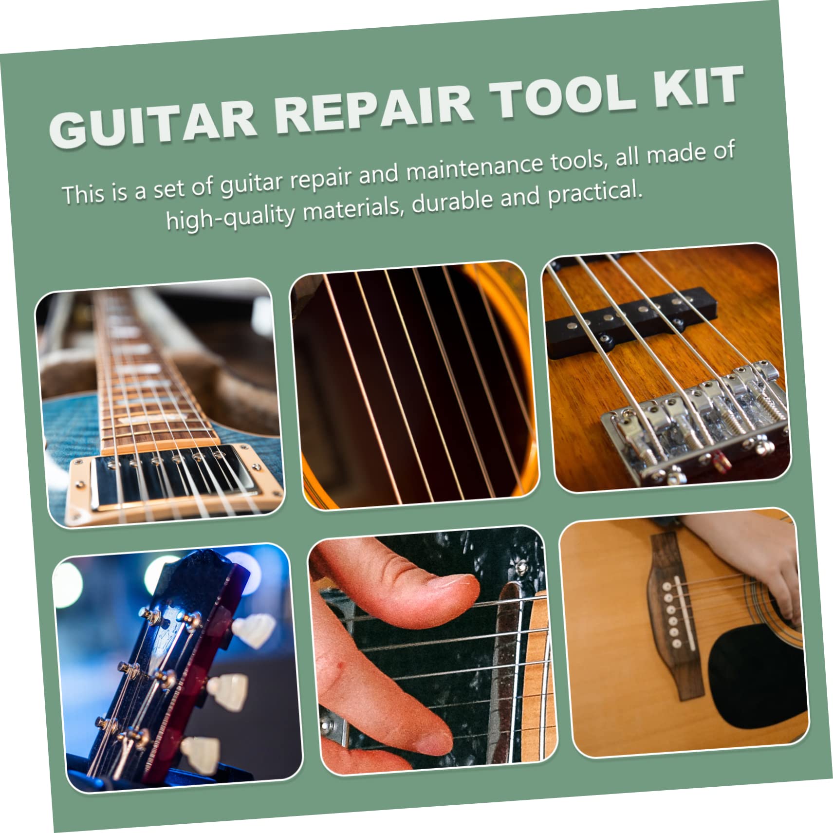 iplusmile Herramientas de y Limpieza para Guitarra Kit Profesional de Reparación de Instrumentos Herramientas Prácticas para Cuidado de para Personal y Profesional