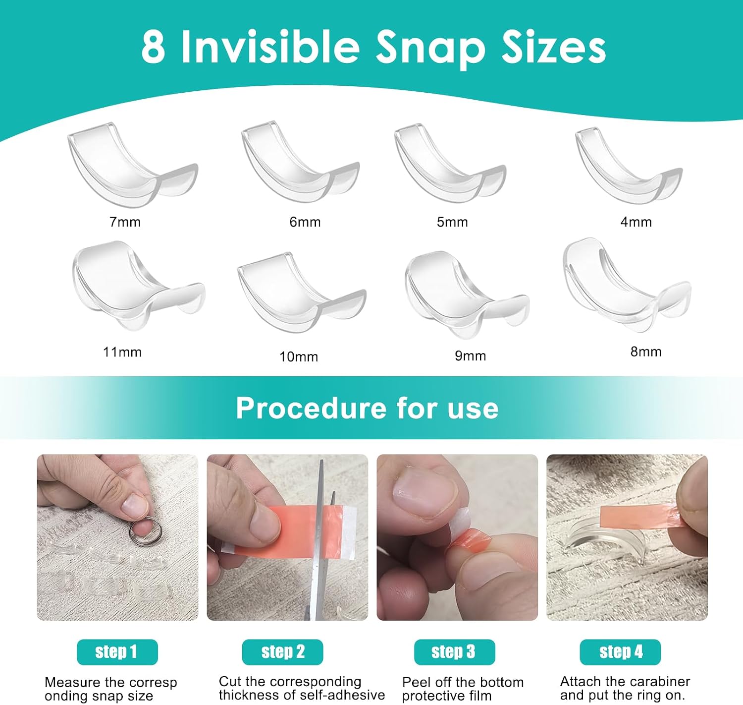 Ring Sizer Adjuster for Loose Rings, 16 Pack, Ring Size Adjuster, Invisible Ring Guards for Women and Men, With self-adhesive, it will never come off