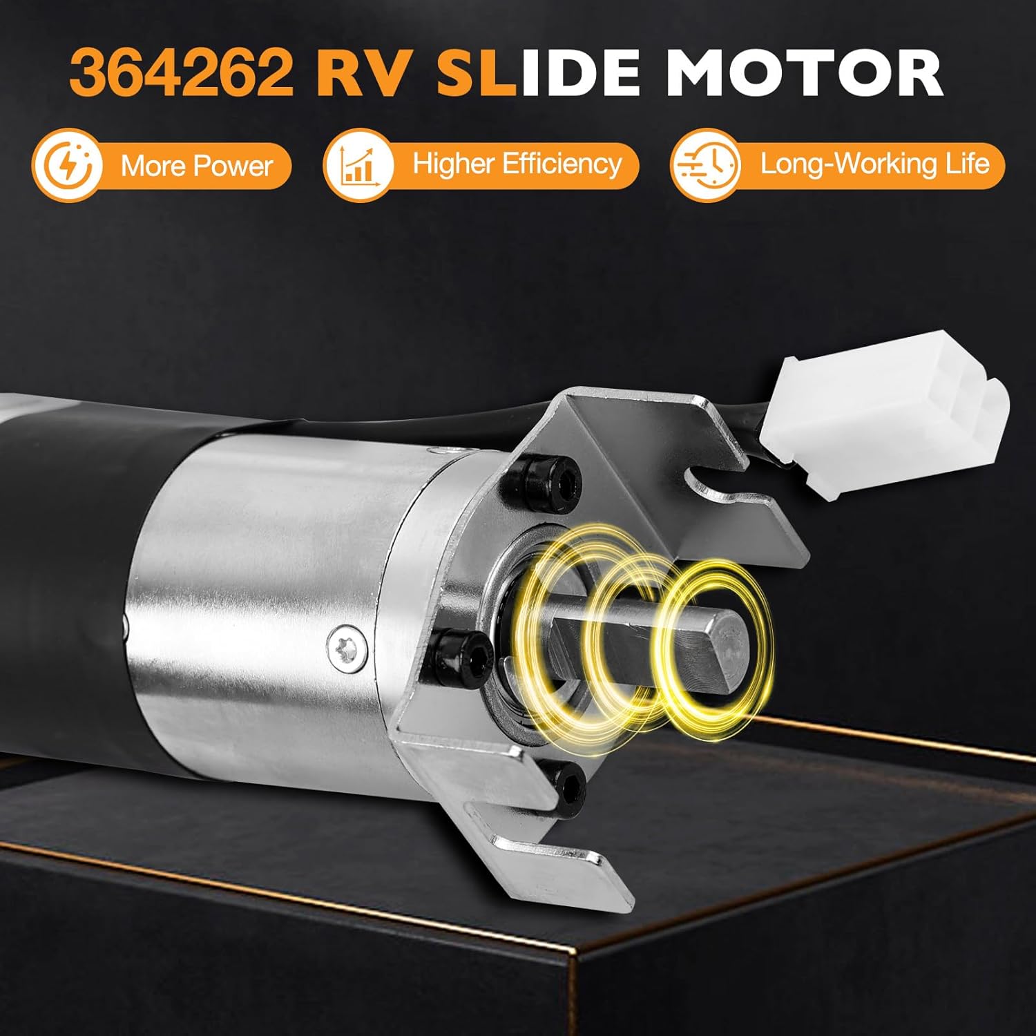364262 RV Slide Out Motor Fit for Lippert Lippert Schwintek in-Wall Slide System, 12V in-Wall Slide Out Motor Equipped with 42mm Mid Torque, 294:1 Gear Ratio Replaces 1510000227, 18939601700