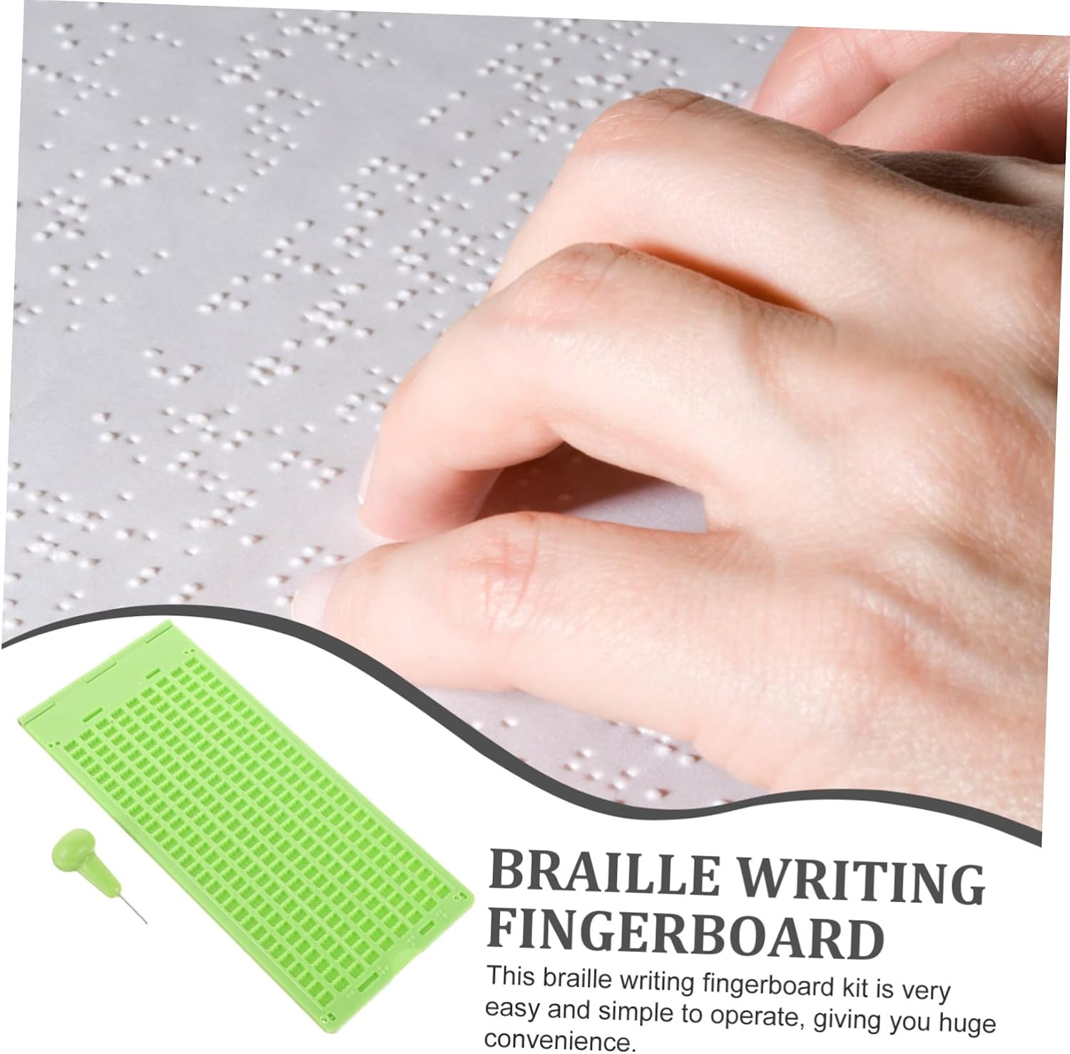 Housoutil 2sets Braille Writing Board Kit for Blind Lines Easy to Use Stylus Lightweight and Portable Learning Tool for Visually Impaired for Outdoor Use