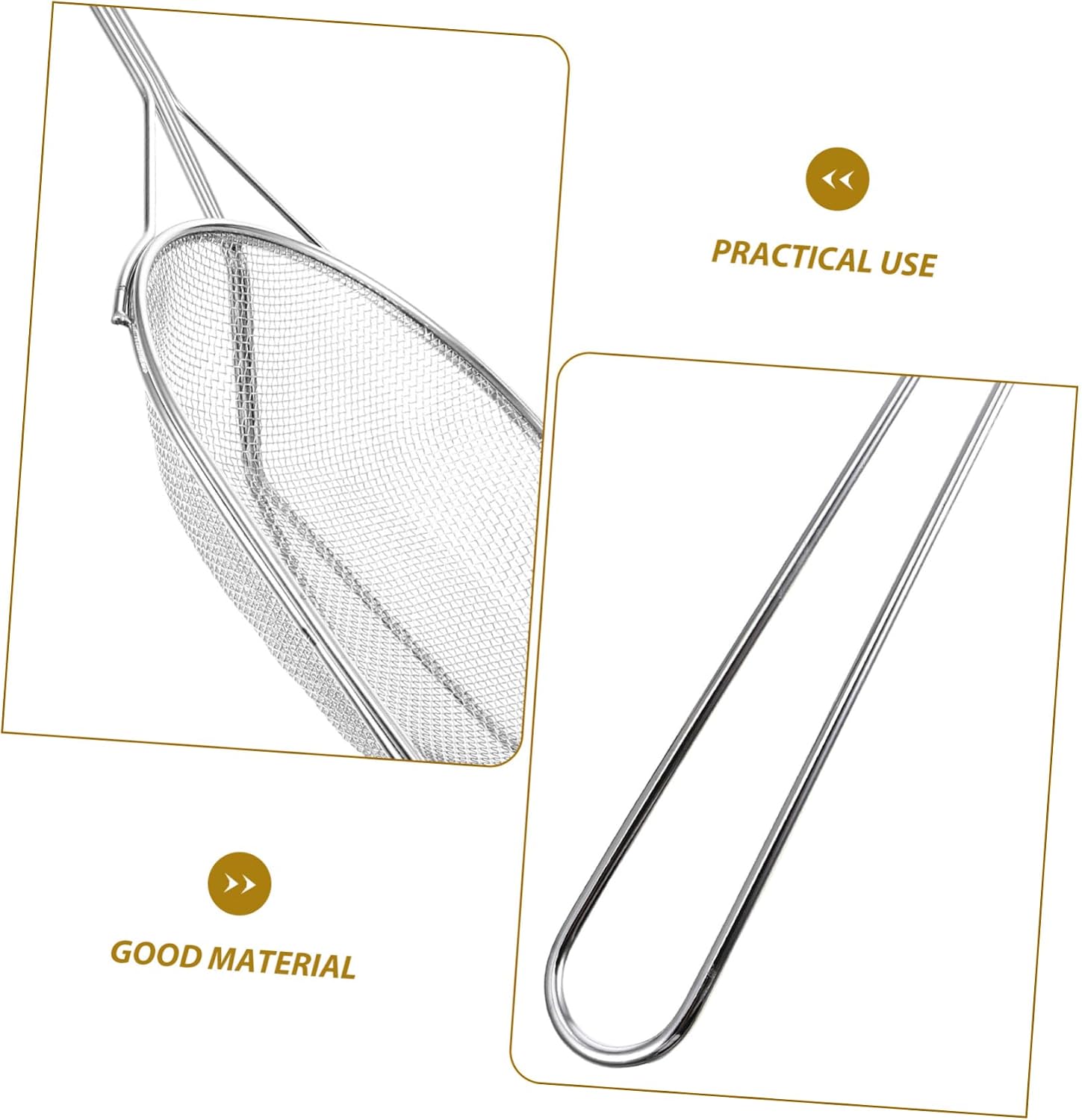 Stainless Steel Skimmer Spoon for Outdoor Cooking Large Grease Strainer with Fine Mesh Durable Camping Utensil for Effortless Food Preparation