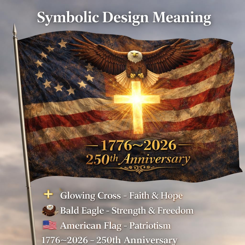 America 250 Flag – 250th Anniversary USA Double Sided 3-Ply Outdoor Flag, We The People 1776-2026 Patriotic Yard & House Banner for 4th of July (5, 3X5) - Image 5