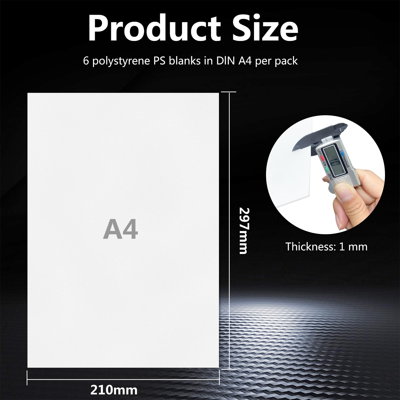 pangdapengpeng 6 pcs White Plastic Sheet, A4 Foam PVC Boards 21 x 29,7 cm - Image 2