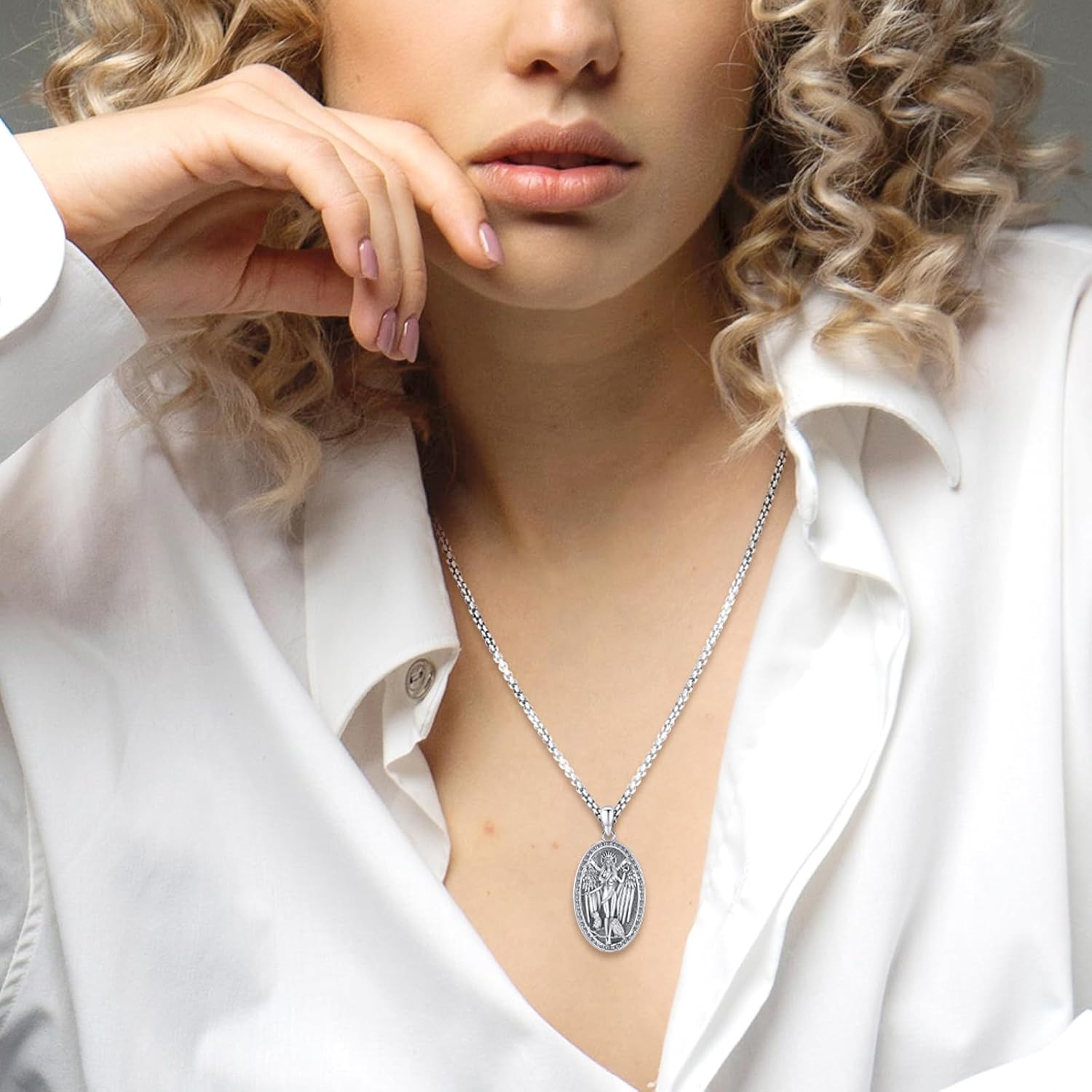 Pentagram Necklace Sterling Silver Triple Moon Goddess/Celtic Knot Witches Knot/Ankh/Sun and Moon/Hecate/Lilith/Santa Muerte/Tetragrammaton Pendant Necklace Pagan Wiccan Magic Egyptian Amulet Jewelry for Women Men - Image 6