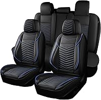 Vista 22 de Fundas de asiento de automóvil, transpirables e impermeables de piel sintética para automóviles, funda de asiento universal con respaldo