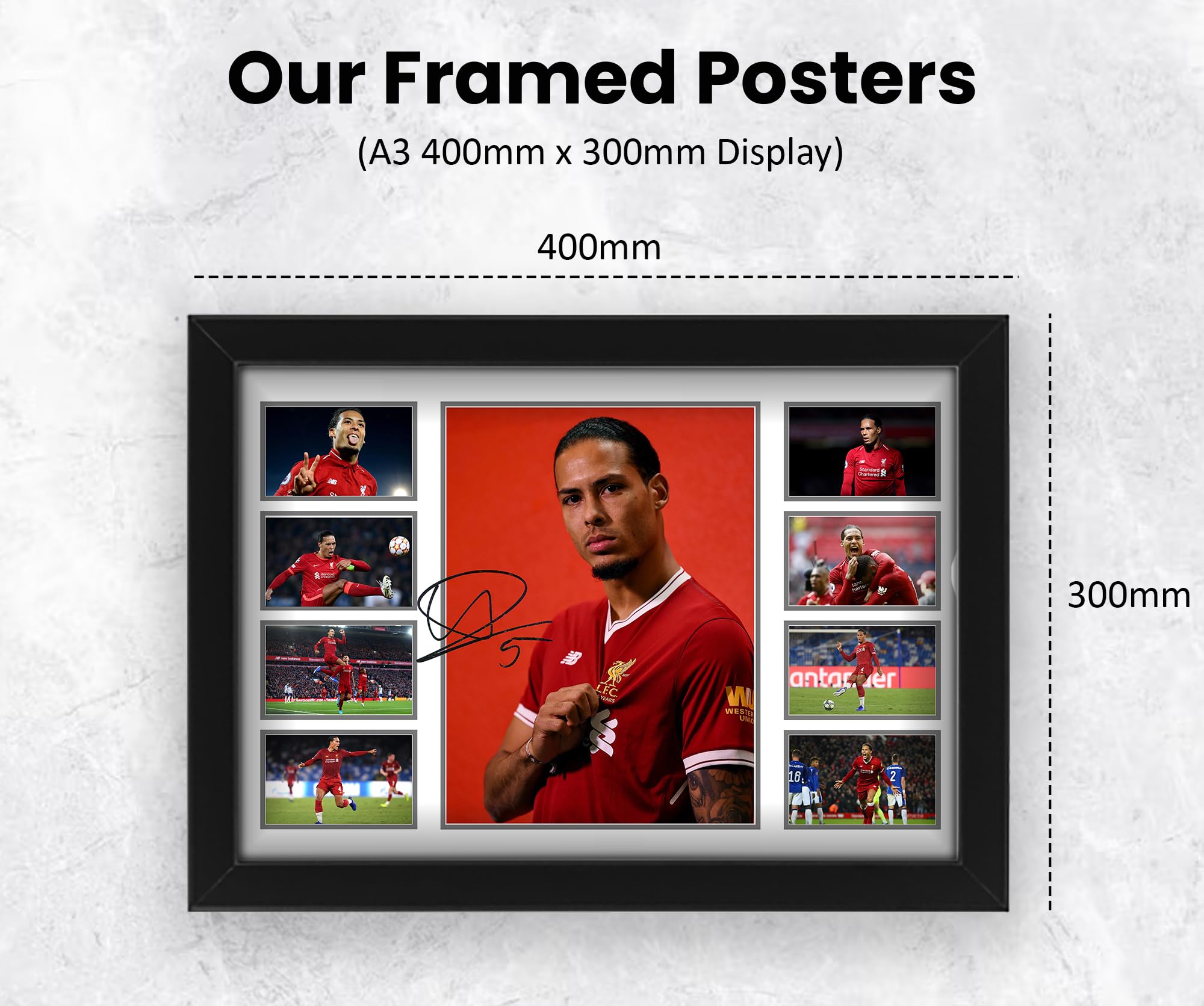 Virgil van Dijk (Liverpool FC) Signed Poster Print, Limited Edition Autograph Fan Gift - Image 3