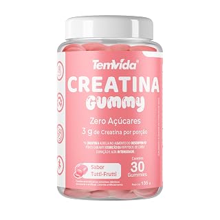 Tem Vida Creatina Gummy Tutti-Frutti — 30 gomas, 3 g por porção
