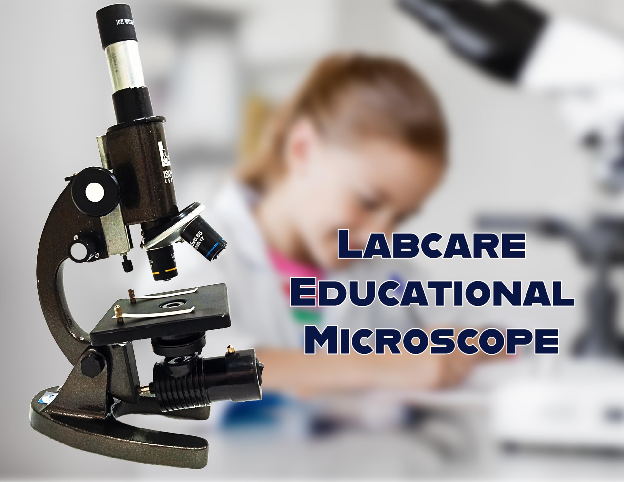 LABCARE EXPORT Black Compound Student Microscope With 10X & 45X Objective and 10X & 15X EYEPIECE ISO 9001:2015 CERTIFIED,GOVT. APPROVED BRAND - Image 7 thumbnail