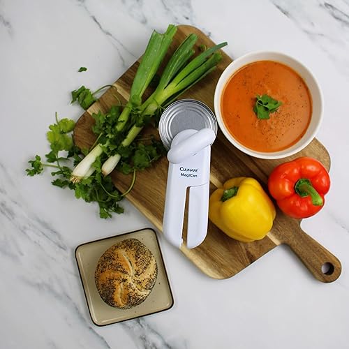 Miniatura 7 de Culinare MagiCan, abrelatas manual con liberación de tapa, accesorios de cocina para abridor de tapas resistentes, manual para el abrelatas de