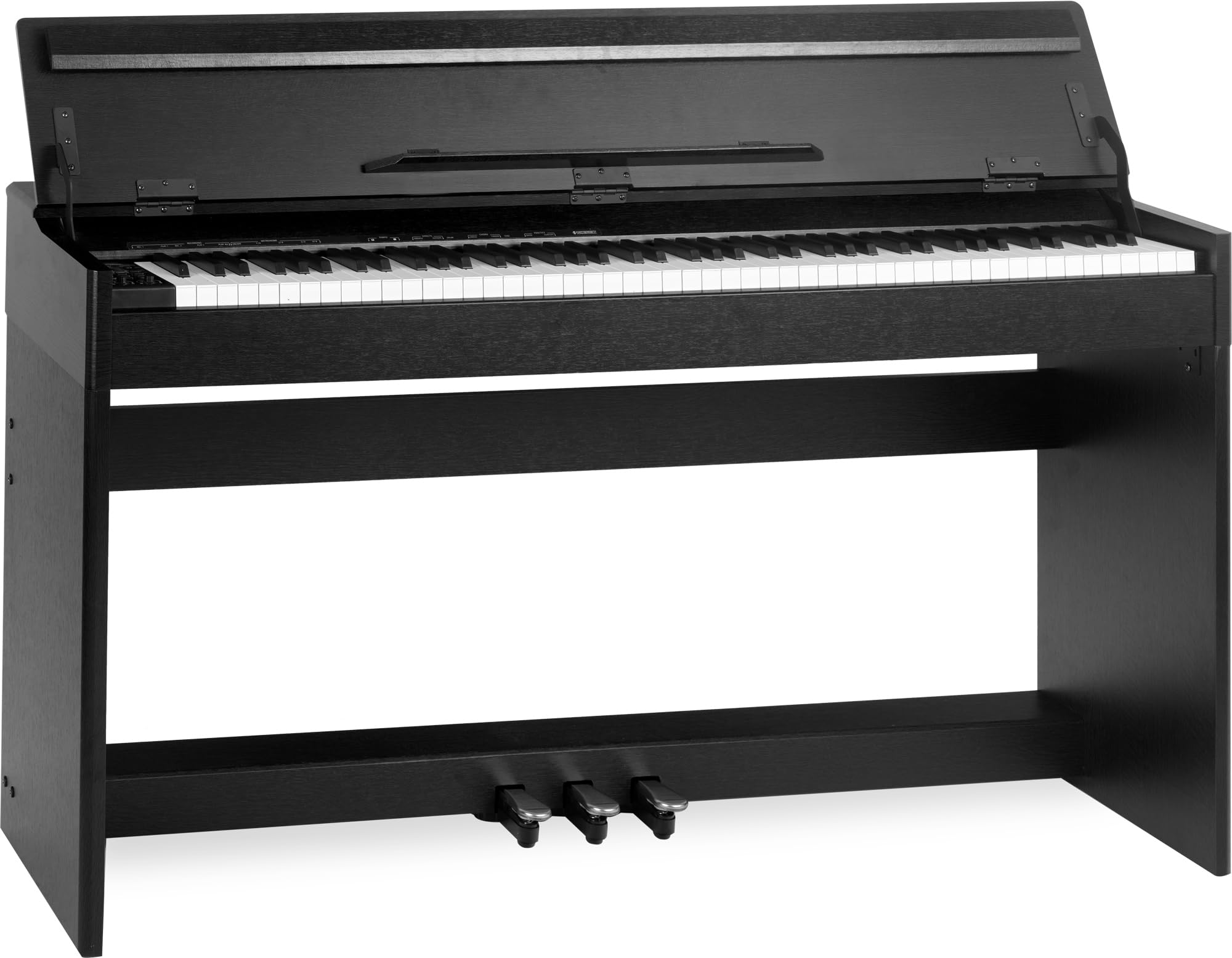 McGrey DP-18 SM Pianoforte Digitale Nero Opaco - 88 Tasti Tastiera con azione a martello - Pianola musicale con USB, 128 suoni, 128 polifonie, 3 pedali - Piano digitale per scuola