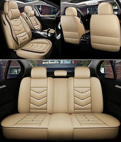 Vista 28 de Funda de asiento de coche para Audi Q8 2019-2024, piel sintética impermeable y a prueba de polvo, compatible con bolsas de aire, protectores de Negro