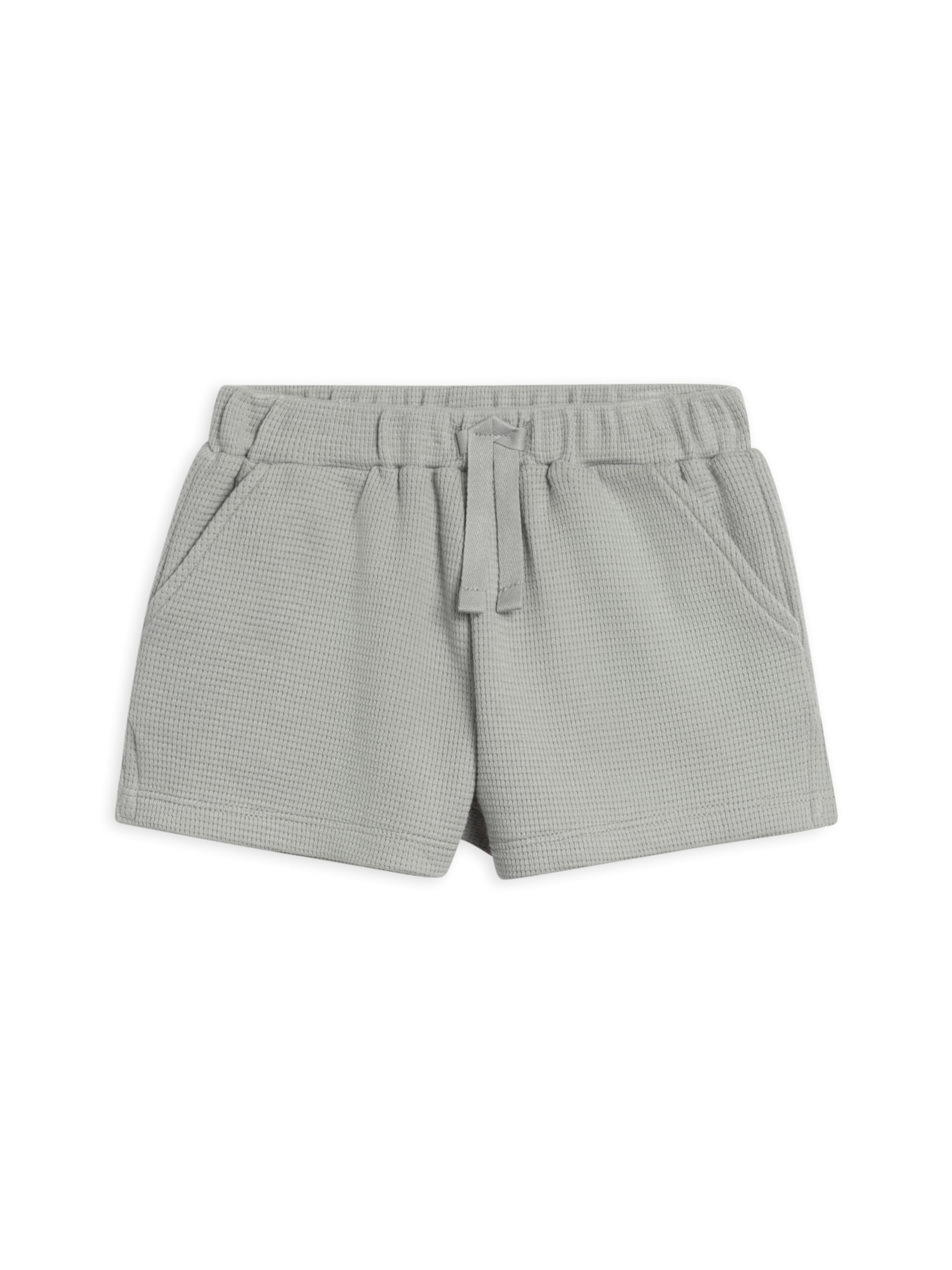 Colored Organics Baby and Kids Unisex Organic Cotton Shorts - Mist Waffle 5T