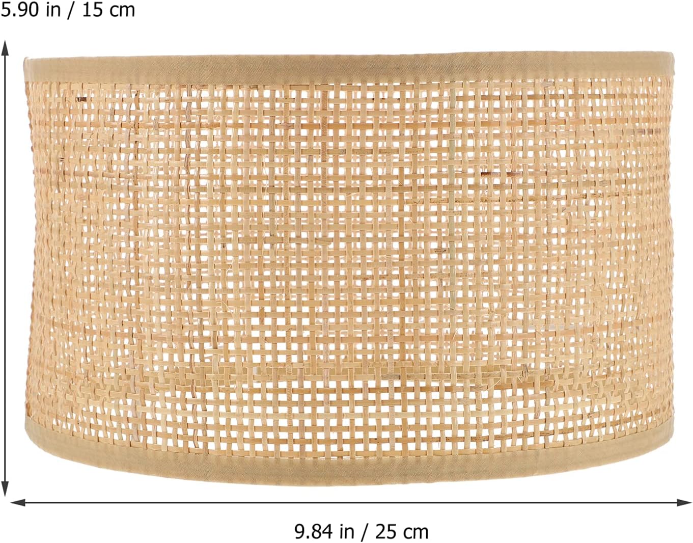 NUOBESTY E27 Rattan Woven Lamp Shade Decorative Pastoral Style Ceiling Light Cover Handcrafted Rattan Lampshade for Table and Floor Lamps Suitable for Home Decor