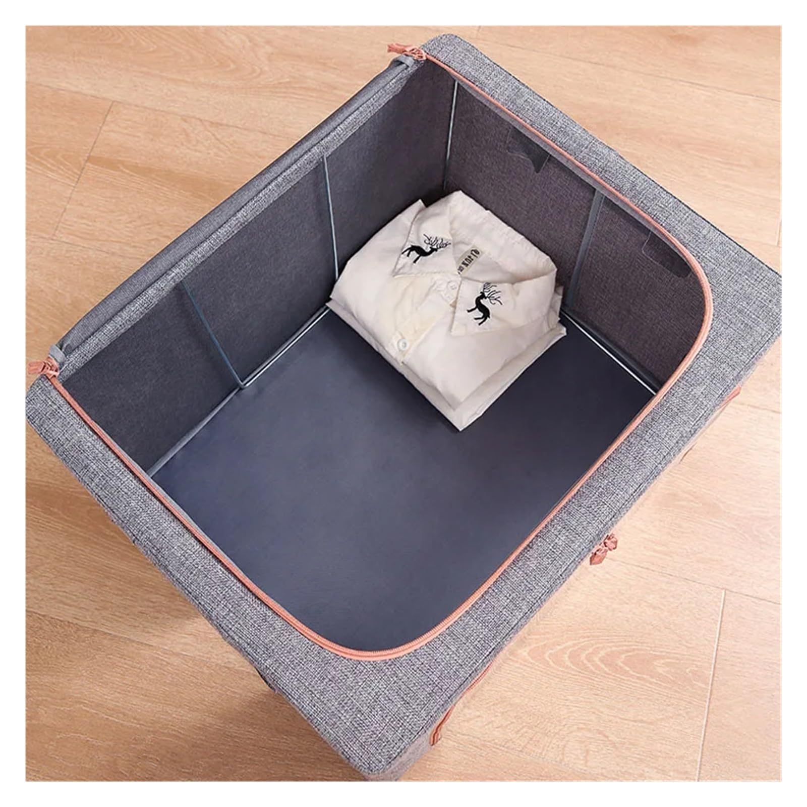 Cajas Almacenaje Ropa Organizadores De Almacenamiento Plegables, Organizador De Ropa, Mantas, Edredones, Caja De Gran Capacidad, Armario, Suéter, Organizador De Armario De Ropa(Grey,24L)
