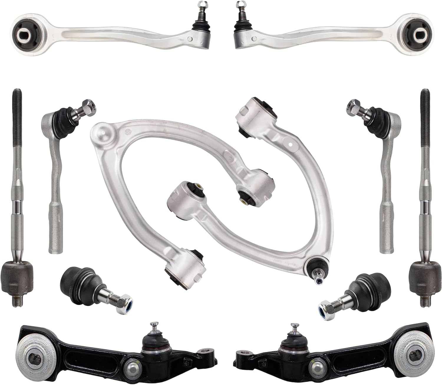 Upper Lower Control Arm 12 Pcs Suspension Kit Compatible With Mercedes-benz W220 S350,for 2006 S350, for 2000-2006 S430, for 2000-2006 S500