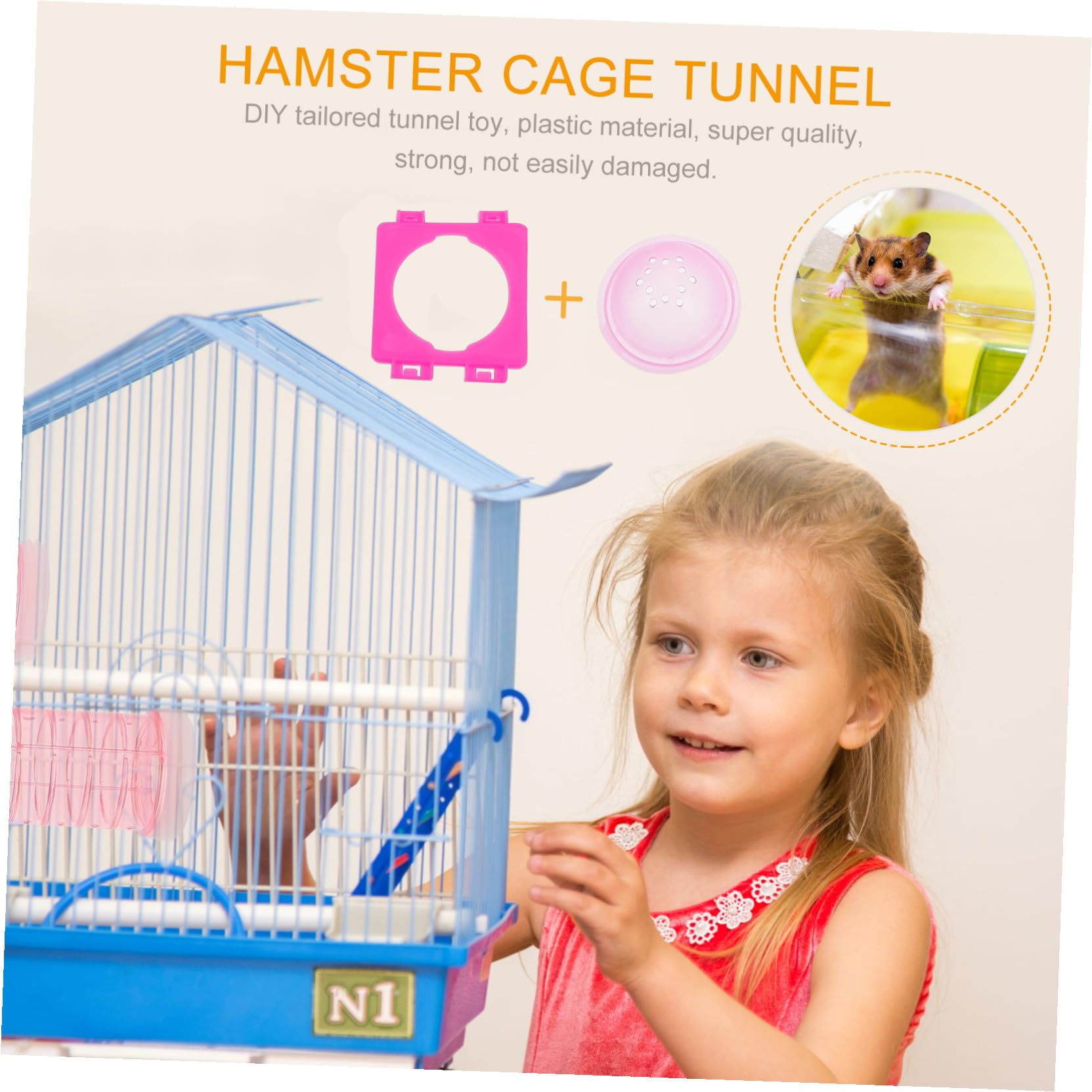 Levemolo Labirinto Modulo Gioco Accessori Tunnel per Criceti Set 12 Pezzi in Plastica Dura P Rosa Gabbia Esterna Gioco Avventura per Piccoli Animali Domestici