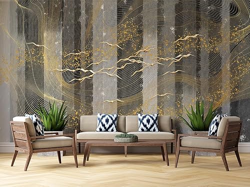 Miniatura 9 de VistaPalette Mural de pared moderno con diseño de palacio de la ciudad para despegar y pegar, autoadhesivo, removible, papel pintado de papel de