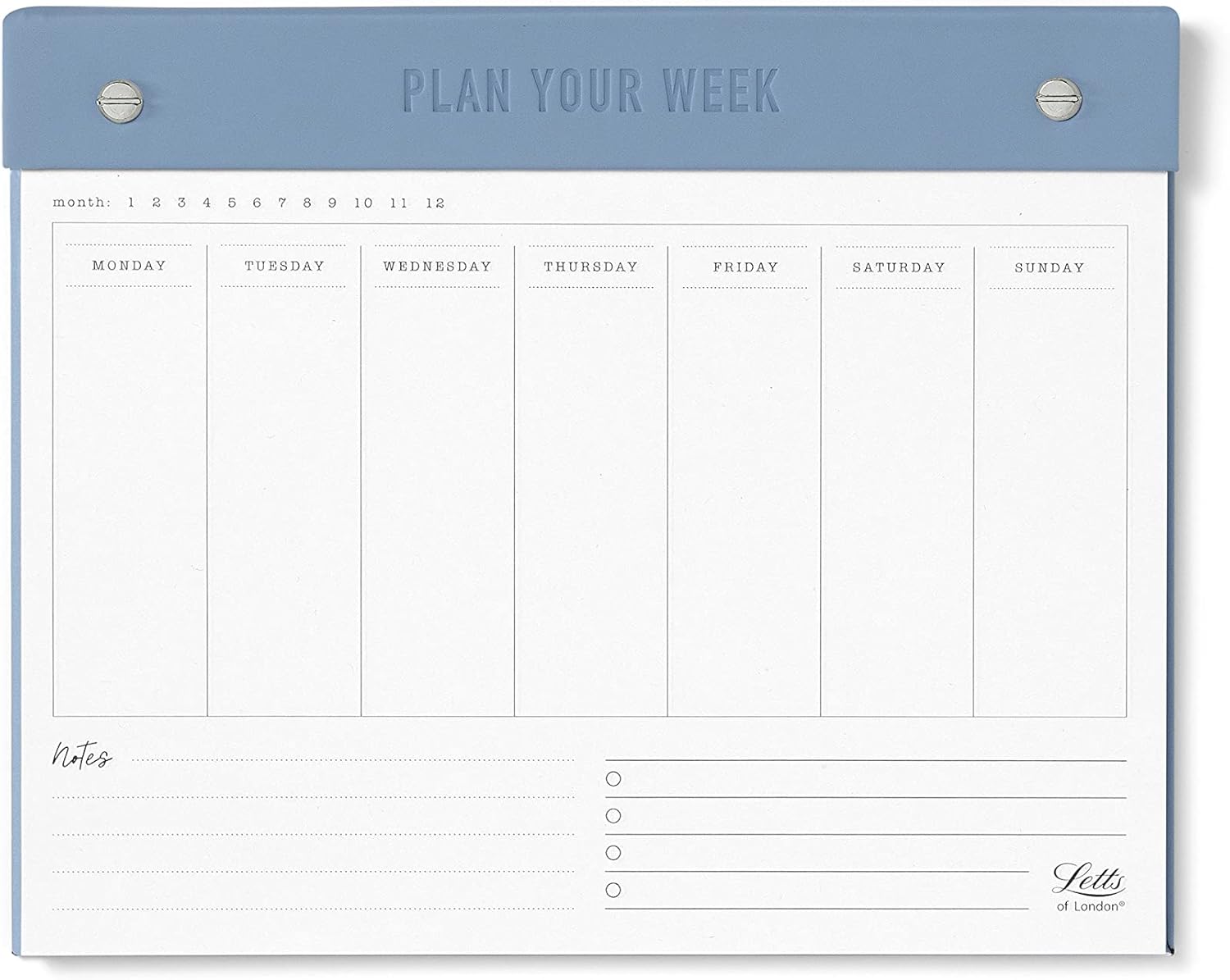 Letts Conscious Undated Weekly Notepad - ocean