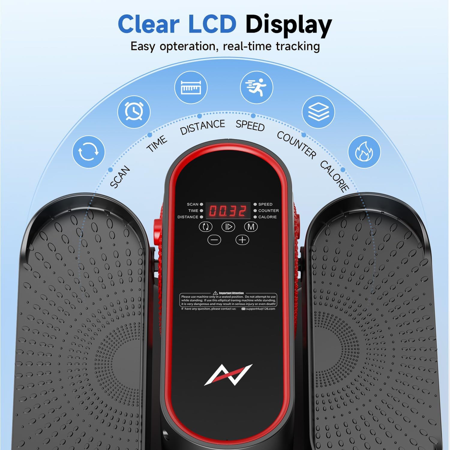 AXV Under Desk Elliptical Exercise Machine,Electric Ellipse Leg Exerciser As Seen On TV,Training Machines While Sitting for Seniors Home,Portable, Quiet, with Remote Control