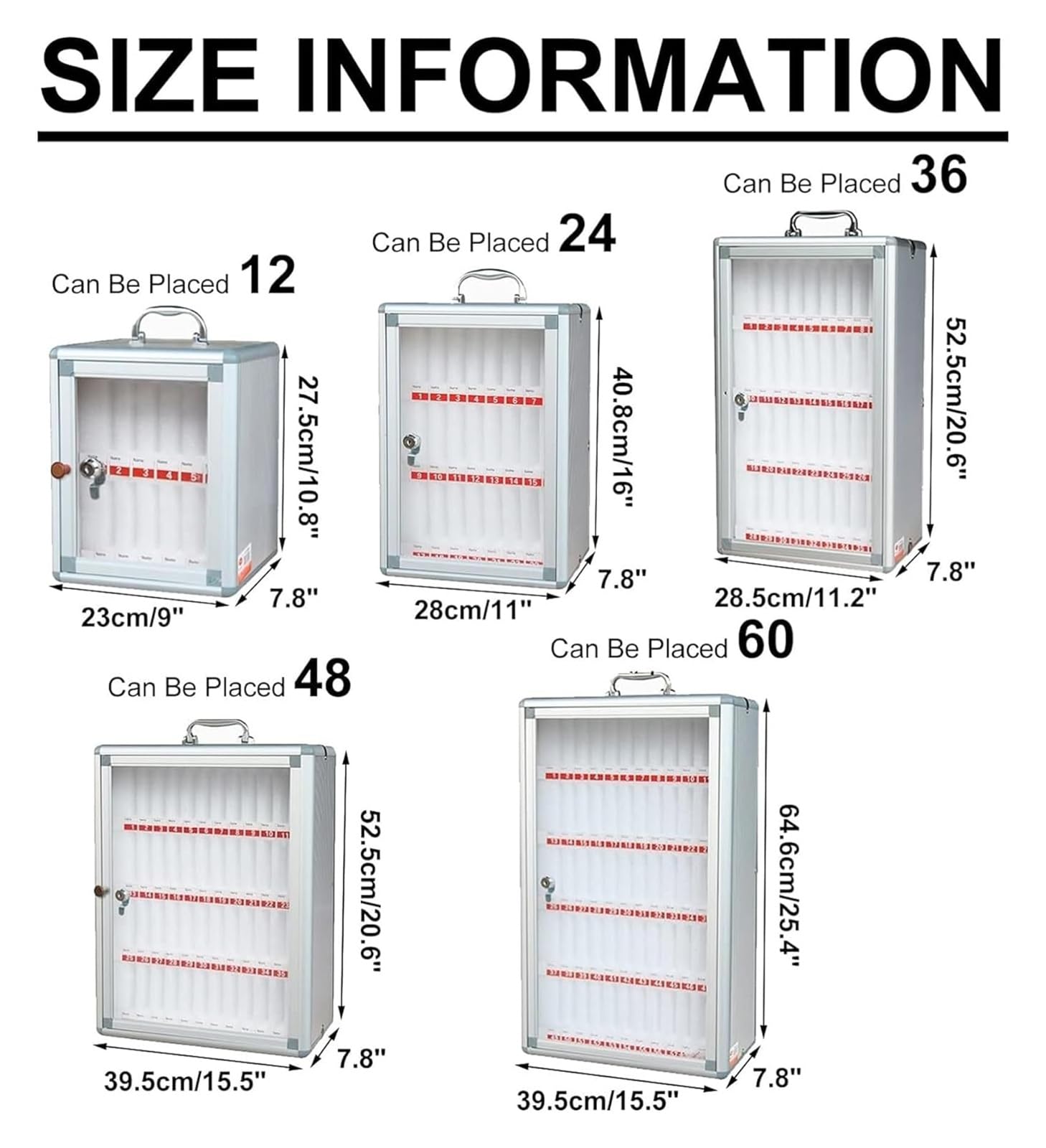 DXYOYONGMZ Cell Phone Locker, Cell Phones Storage Cabinet, Cell Phones Storage Cabinet for School Office, Durable and Stylish Aluminum Alloy Cell Phones Holder Storage Box(60)