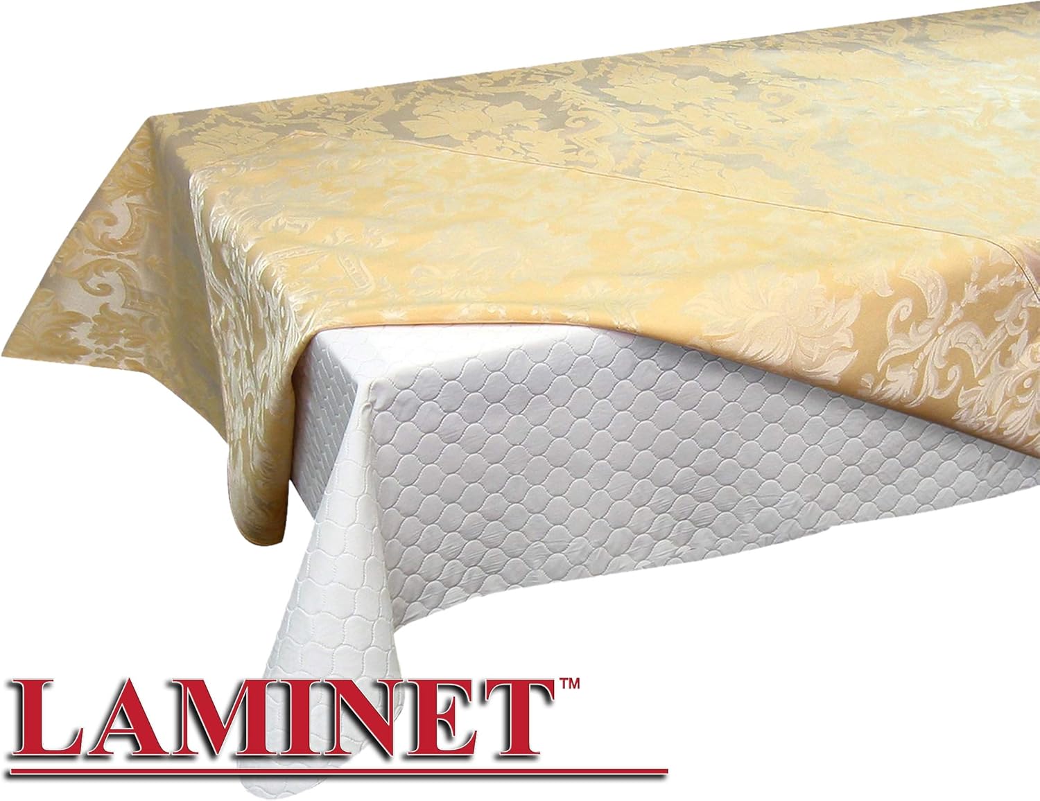 LAMINET - Deluxe Cushioned Heavy-Duty Customizable Quilted Table Pad - 52" x 90" Oblong : Home & Kitchen