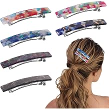Fumwase 6PCS Hair Barrettes for Women Shell Hair Clip Hair Accessories Barrettes for Thick Thin Long Short Hair Glittering Colors