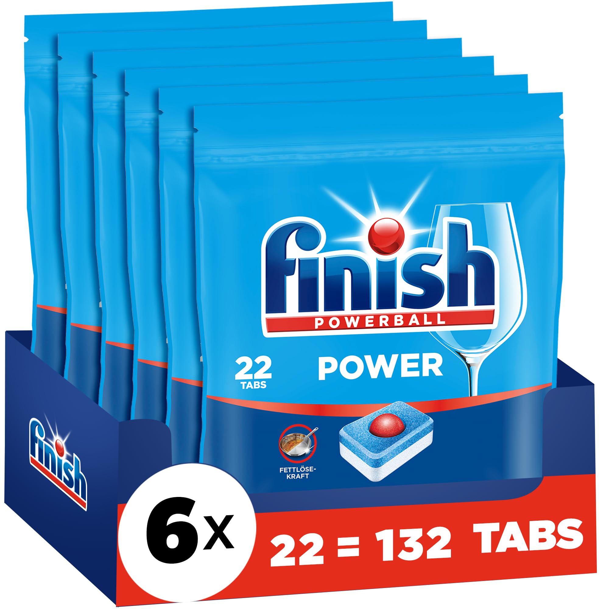 Finish Power Fresh Spülmaschinentabs, 132 Tabs