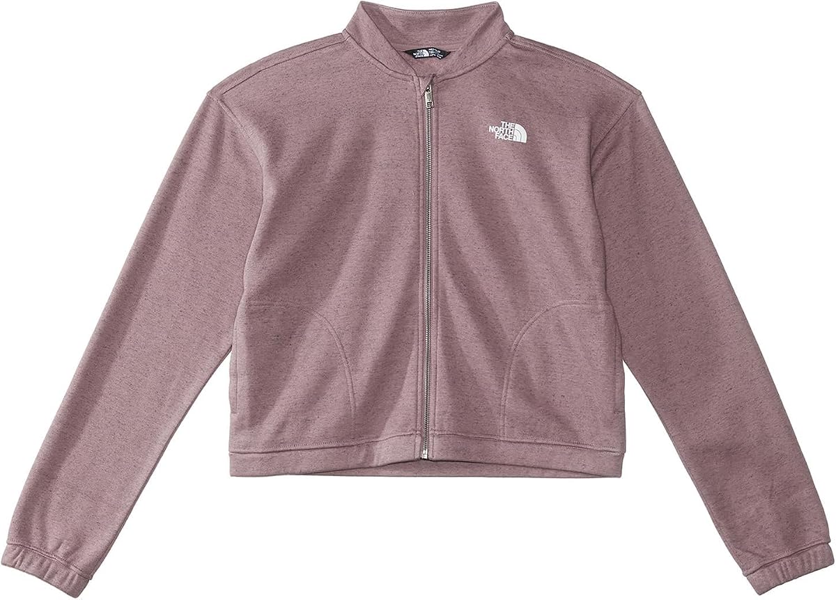 THE NORTH FACE Girls' Cozy Dream Fleece Full Zip Jacket, Fawn Grey Heather, X-Small