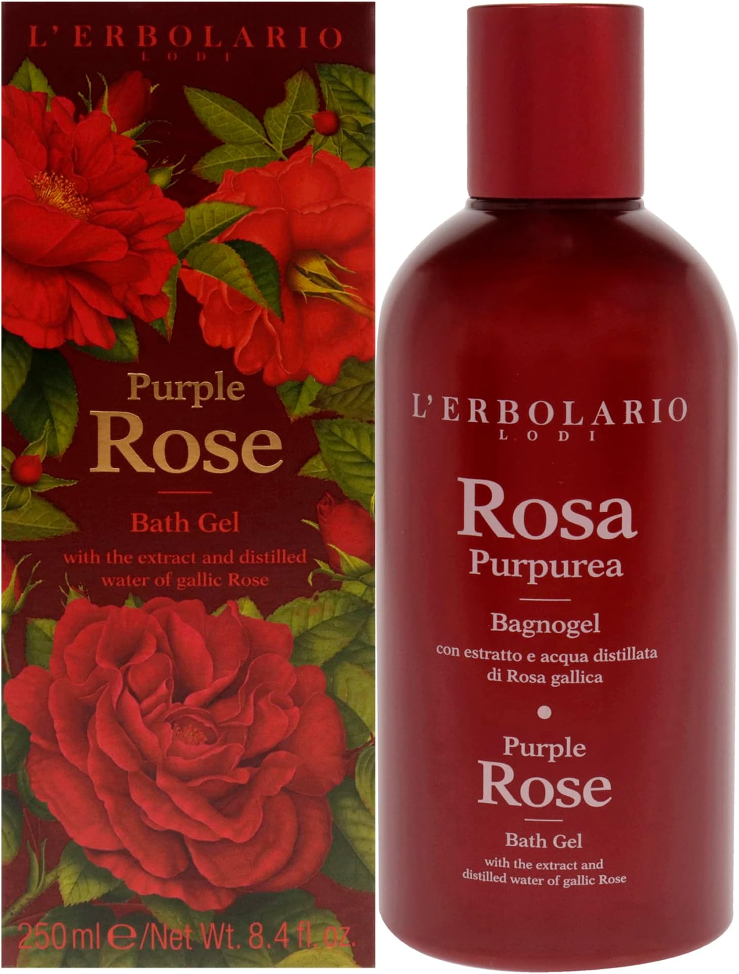 L'Erbolario Rosa Purpurea Bath/Shower Gel 250ml