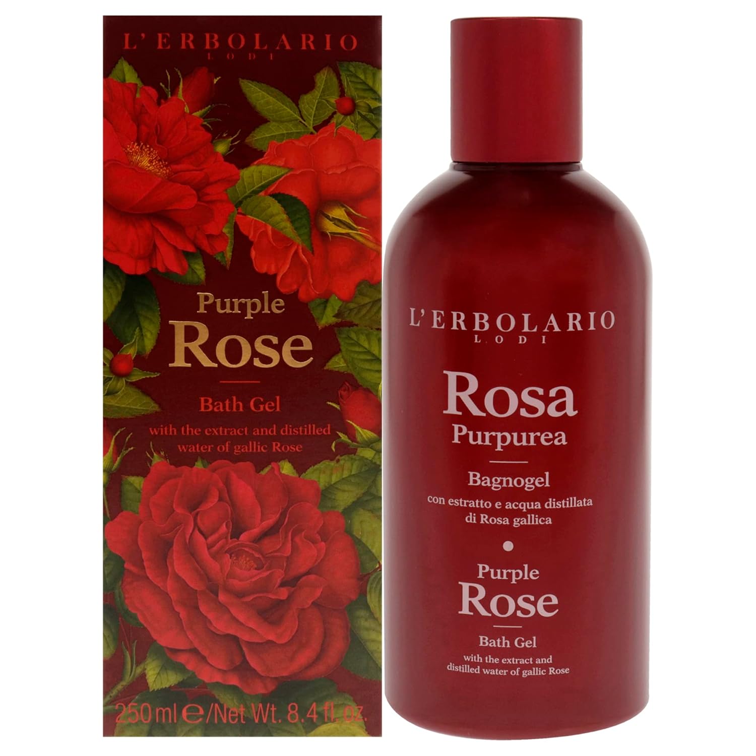 L’Erbolario Shower Gel - Toning and Protecting Body Wash with Antioxidant Clary Sage - Citrus Body Soap for All Skin Types - Silver Bouquet - 8.4 oz