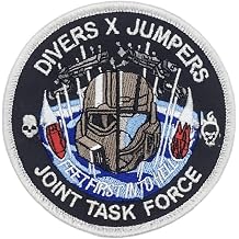 Jumpers and Hell Inspired Tactical Morale Patch, Hook Fastener, 3.5 Inch, Round Navy Blue