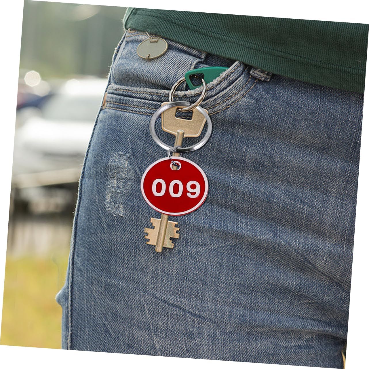 Numbered Key Tags with Rings Set of 10 Digital Keychain Labels for Luggage Keys Locker Identification 2.55X1.18 Inch Waterproof Office and Travel Use image 4