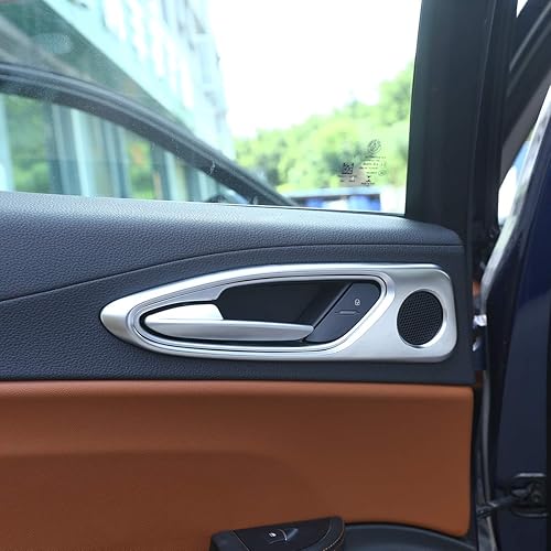 Miniatura 3 de CHEYA Adhesivo de plástico ABS para manija de puerta interior de automóvil para Alfa Romeo Giulia 2017-2020 Accesorios de automóvil (cromo)
