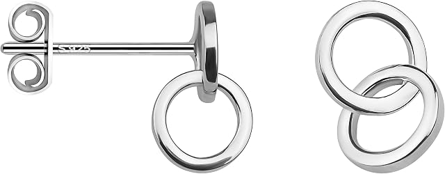 SOFIA MILANI - Women's Earrings 925 Silver - Round Circle Stud Earrings - 20613