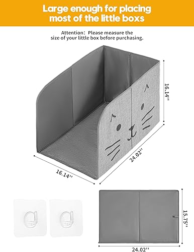 Miniatura 3 de Caja de arena impermeable para gatos con alfombrilla extraíble, caja para gatos con 2 ganchos para cuchara, antifugas, control de polvo, fácil de