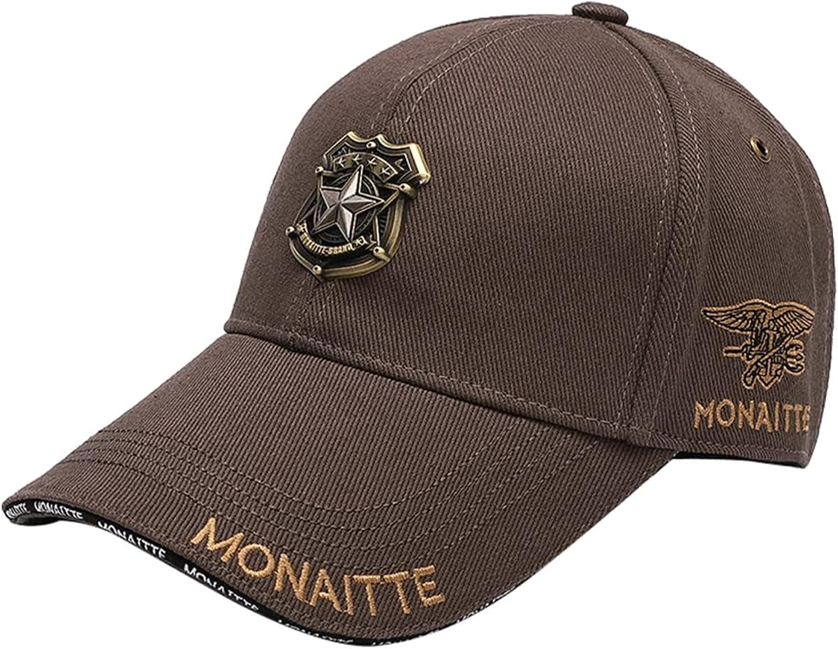 Gorra de béisbol para hombre, insignia de Metal, gorra de béisbol de algodón, bordado para mujer, deportes, correr, Golf, papá, gorras de camionero