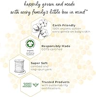 Vista 6 de Burt's Bees Beekeeper - Manta unisex para bebé, de algodón 100% orgánico para usar
