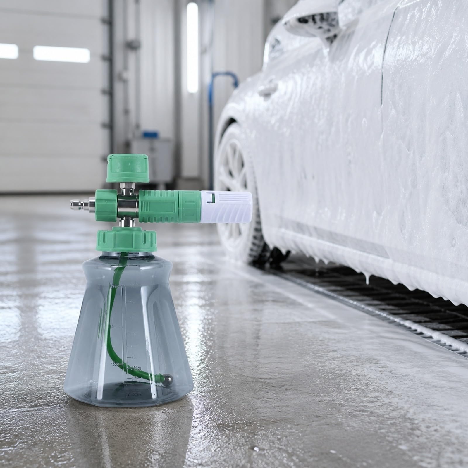 Schaumsprühflasche mit Edelstahlkammer intensiver Schaum Schaumsprüher mit austauschbarem Schaumnetz leicht nachfüllbar Druck-Schaumsprüher