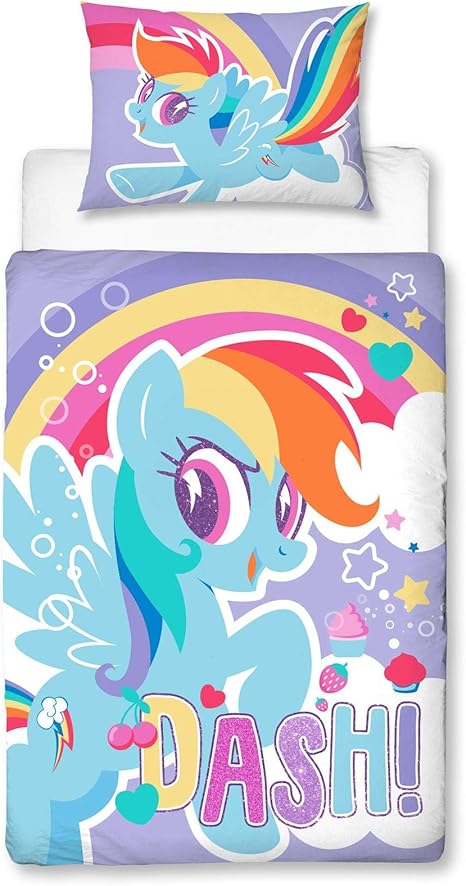 Amazon Co Jp マイ リトル ポニー オフィシャル商品 キャラクター 掛け布団カバー 枕カバーセット 女の子 ワンサイズ マルチカラー ホーム キッチン