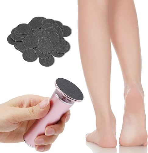 Rosvola Electric Foot Callus File, Adjustable Speed Foot Grinder with 60pcs Reus