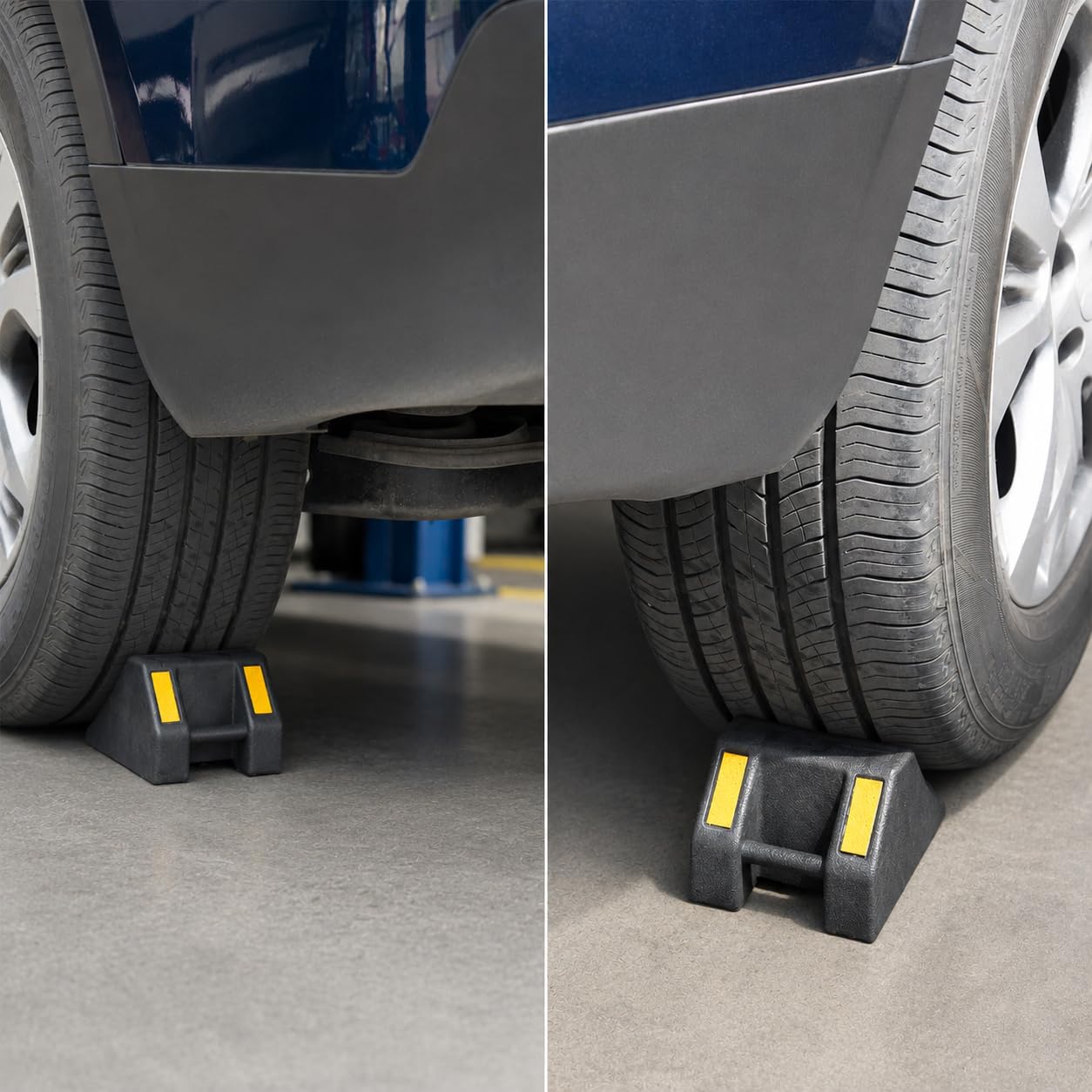 8er-Set Schwerlast-Radkeile aus Gummi – Bremskeile für Auto, Anhänger, Wohnwagen und Wohnmobil, rutschfest & witterungsbeständig, Schwarz