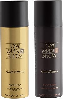 Bogart Bogart One Man Show Gold + One Man Show Oud Deo Combo Set - Pack Of 2, 400 ml (Pack of 2) Price In India