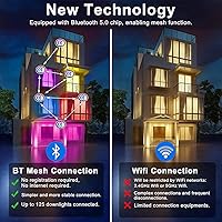 Vista 3 de Smart Recessed Lighting 6 Inch RGBCW Color Changing 16W LED Downlights with Junction Box,1350 Lumen Canless Wafer Recessed Ceiling Lights Work with