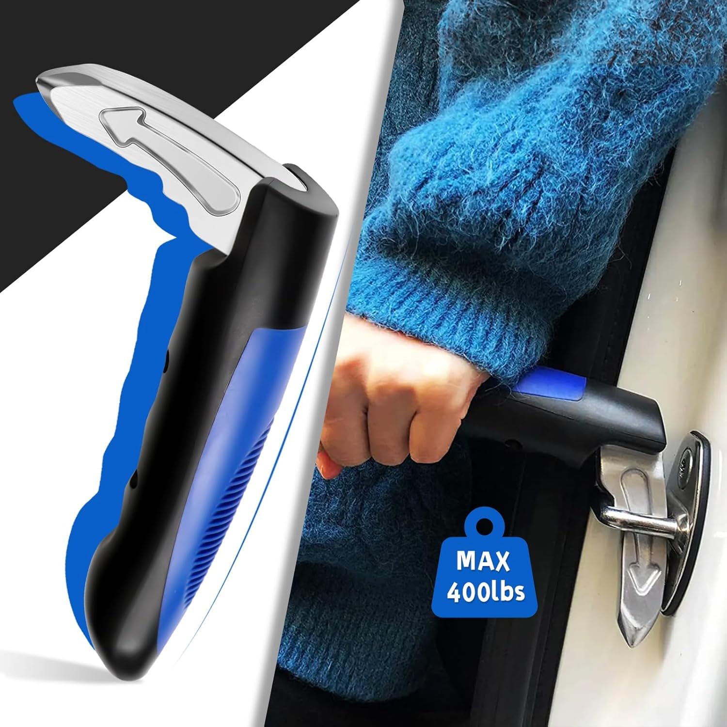 2 piezas Asa de Soporte para Automóvil Mango de Apoyo Herramienta de Escape de Emergencia del Coche para Discapacidad, ayuda de salida de coche para las personas mayores, mango de apoyo para vehículos