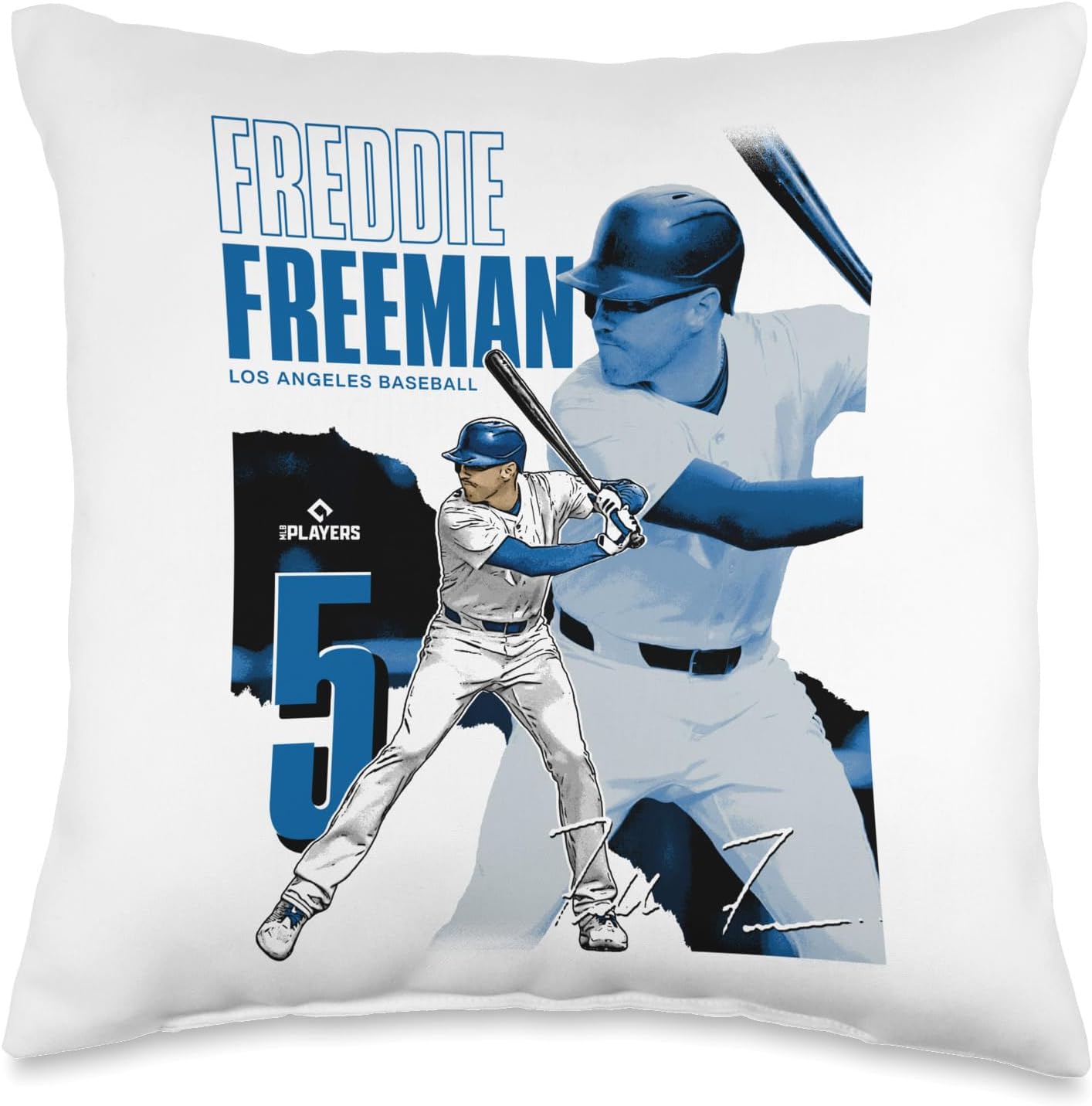 Freddie Freeman | Los Angeles D Baseball Player| MLBFFR304N Throw Pillow