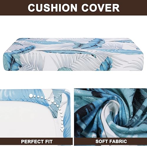 Miniatura 4 de NIBESSER Fundas de cojín impresas para sofá, fundas de cojín de repuesto para silla, suaves y elásticas para sofá, protector de muebles con parte