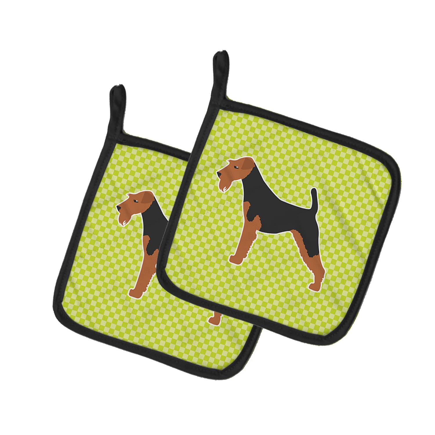 Soportes para ollas Caroline's Treasures Airedale Terrier BB3857PTHD, par de tela multicolor
