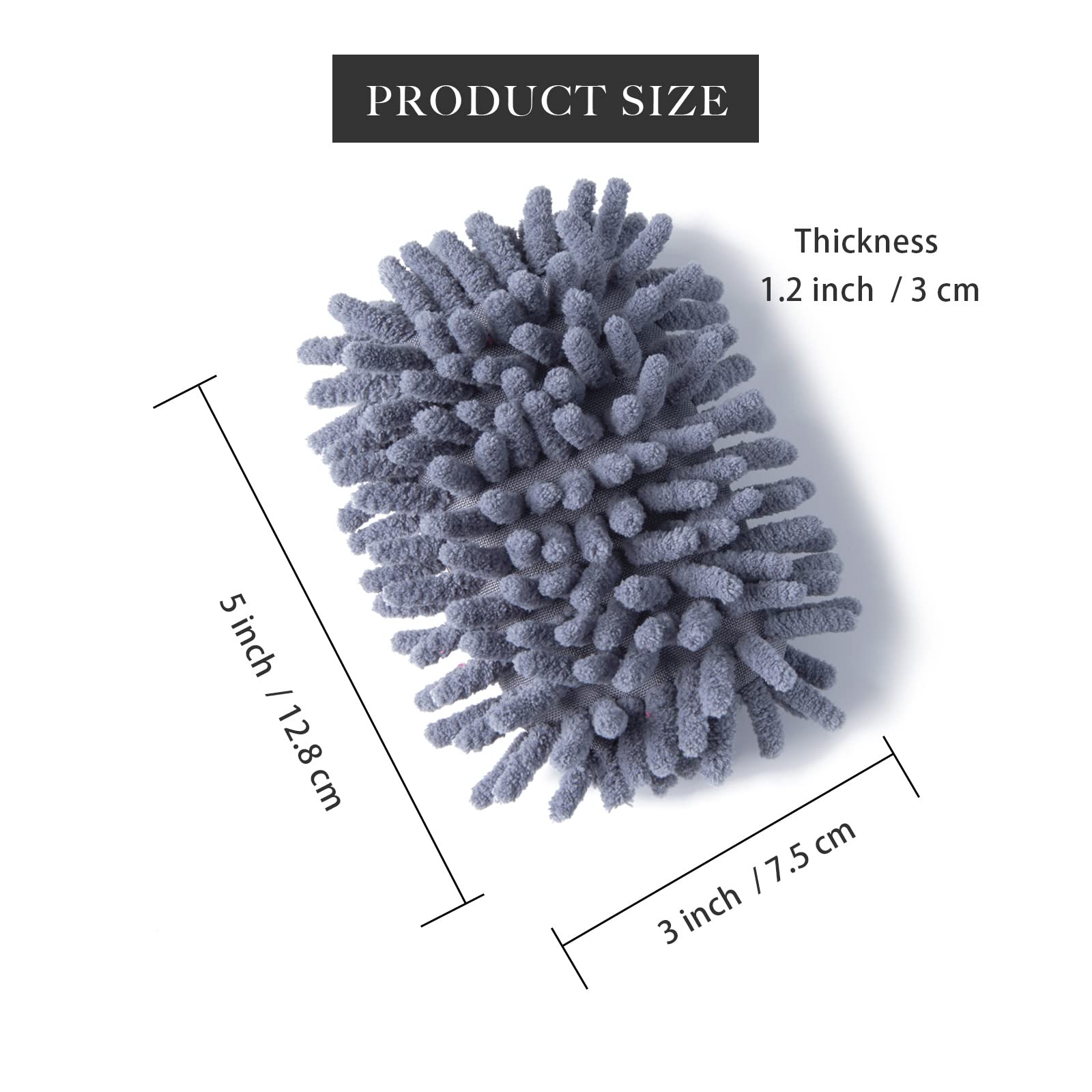4 pezzi in microfibra Shag Lavagna Eraser Shag lavabile Dry Eraser Board Eraser per gesso, aula insegnanti, casa e ufficio (blu, grigio, rosa