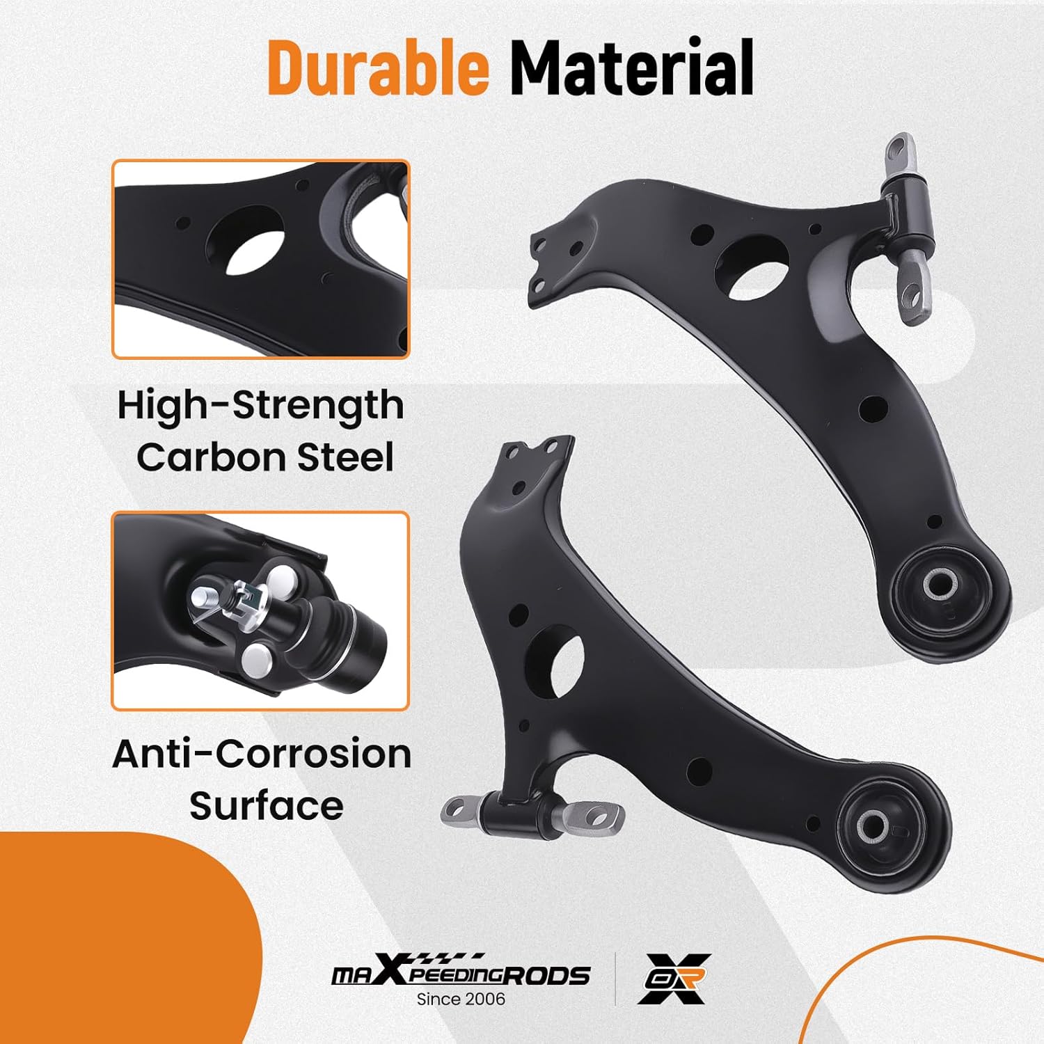 maXpeedingrods 4Pc Front Lower Control Arm with Ball Joint for Toyota Sienna 2004-2010, 2 Lower Control Arms 2 Sway Bar Links